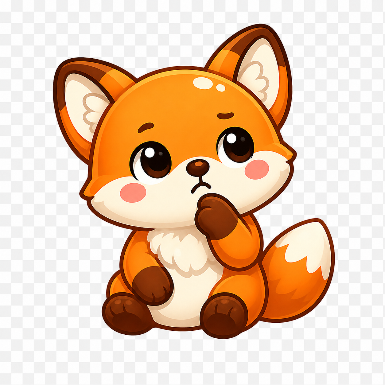 GateOne fox mascot thinking about math